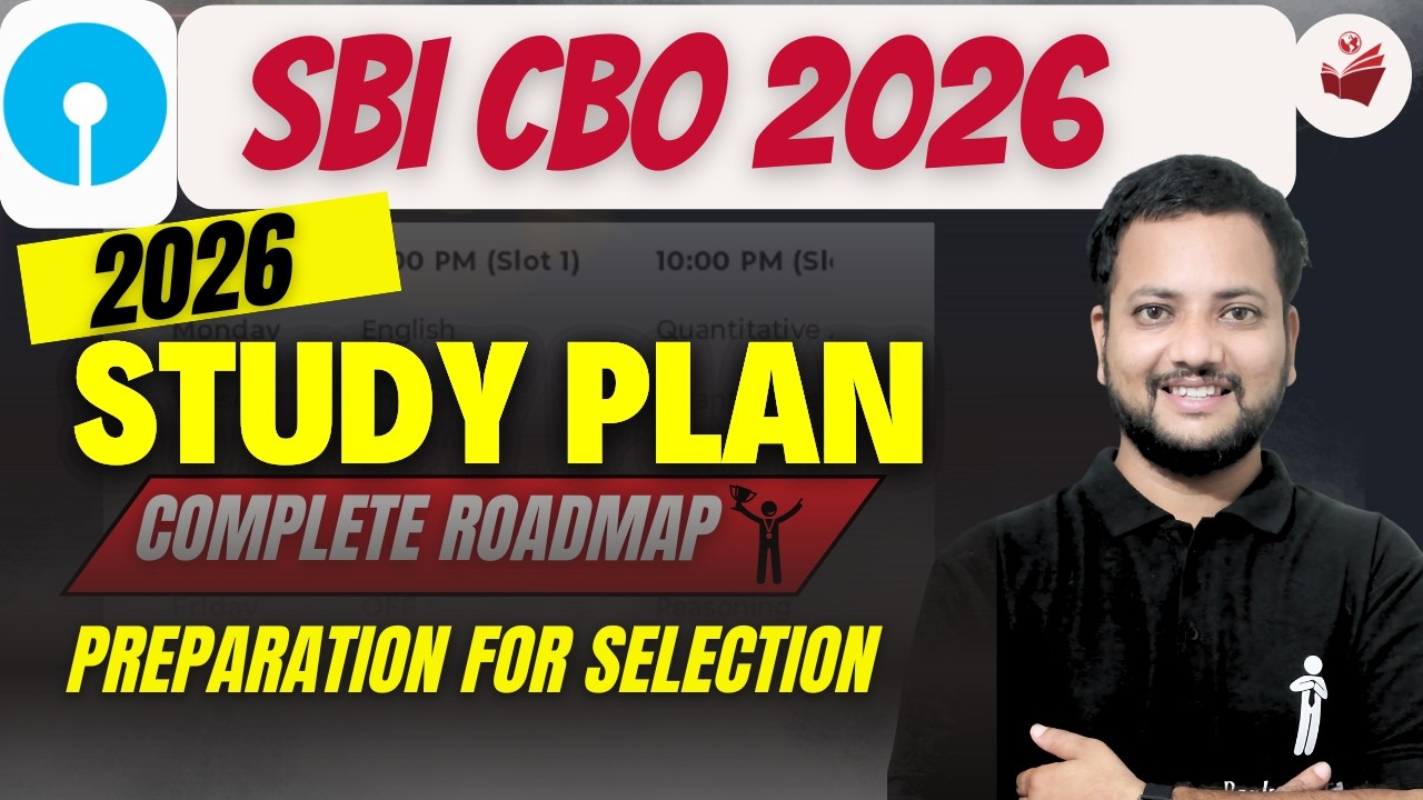 🔥 SBI CBO 2026 | Complete STUDY PLAN to Crack SBI Circle Based Officer 💯