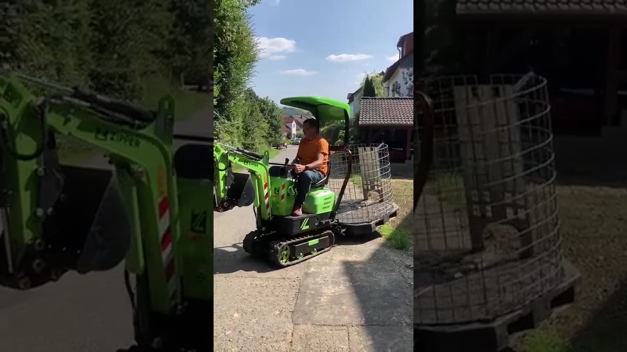 Zipper Minibagger, die Palettengabeln