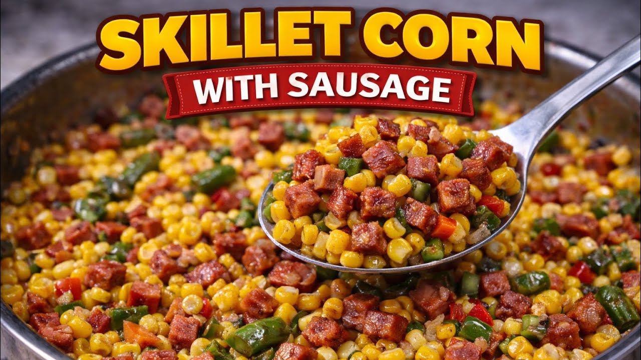 Quick Sausage Corn and Green Bean Skillet Side Dish Recipe