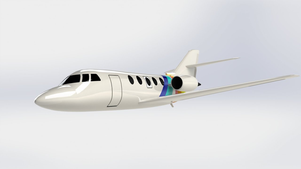 How To Design Dassault Falcon 20 Model With SolidWorks Software