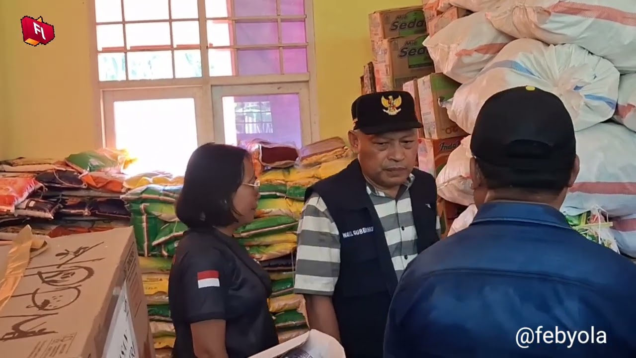 Bupati Halut bersama Wagub Malut tinjau lokasi bencana banjir di desa Doitia Loloda Utara.