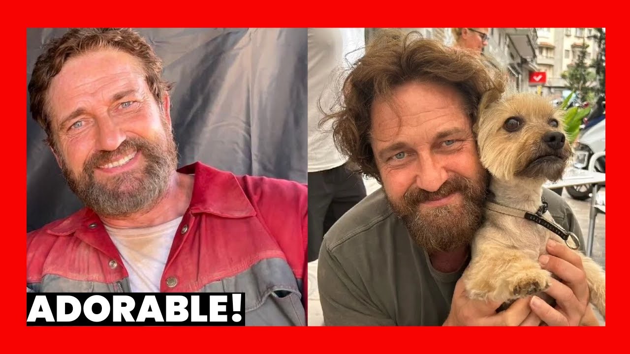 Gerard Butler | ADORABLE! Gerry's PRICELESS moment with cute dog in Tenerife Cafe & more!