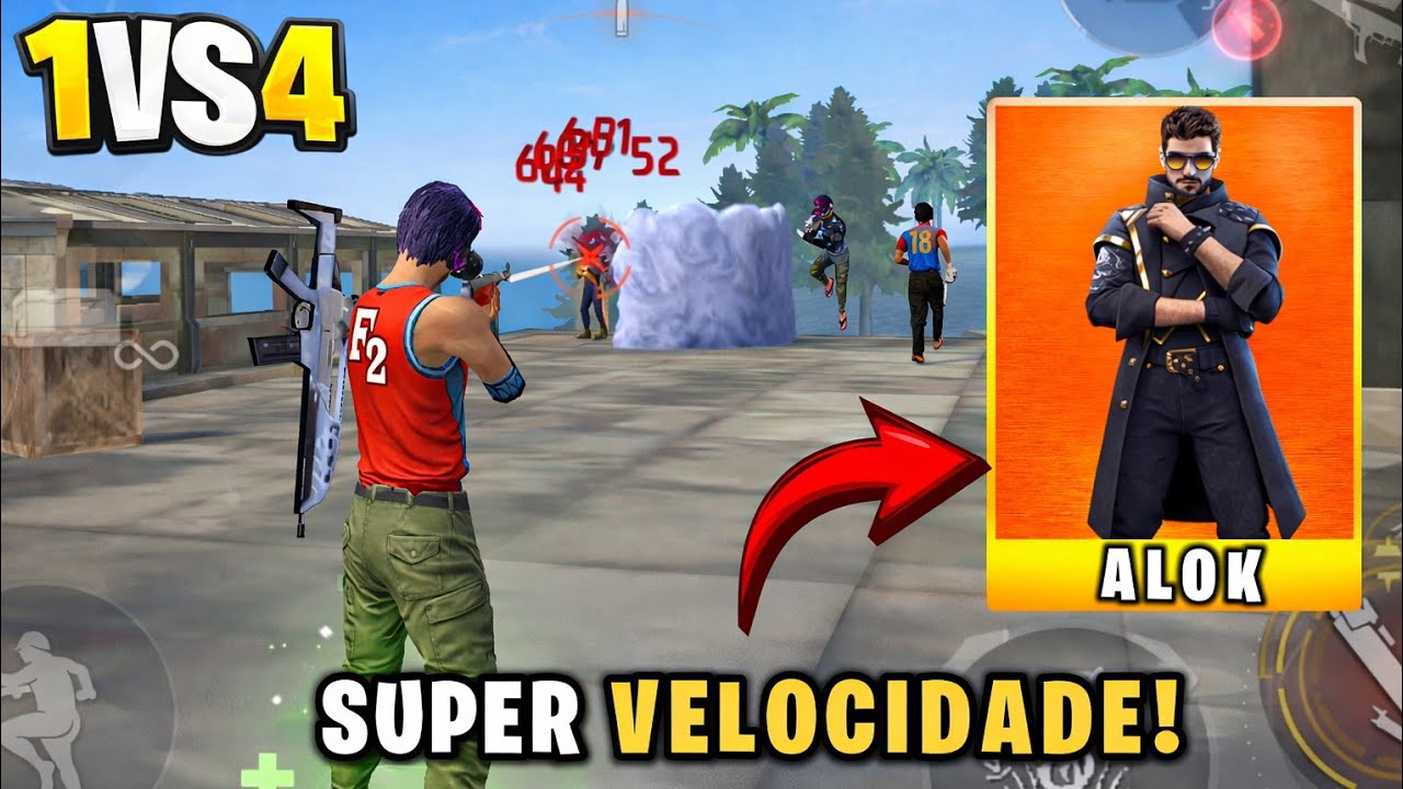 ALOK FOI MELHORADO? AGORA ELE TEM SUPER VELOCIDADE? EU TESTEI NO FREE FIRE RANQUEADA!