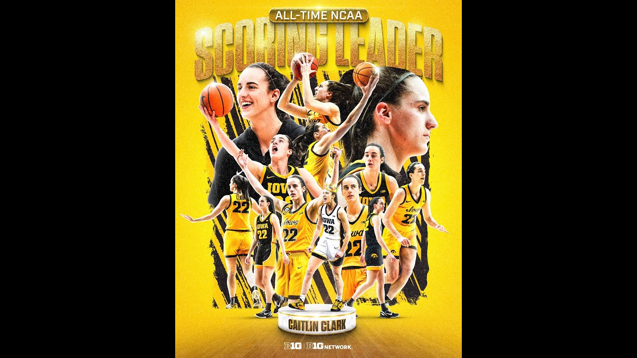 Caitlin Clark impresses Travis Scott, LeBron James as she sets all-time NCAA career scoring record