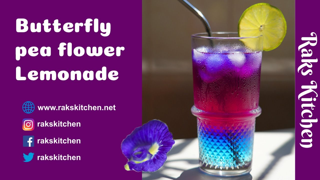 Butterfly pea flower lemonade | Color changing lemonade