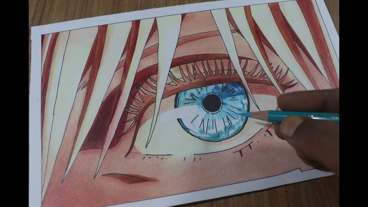 Drawing Anime Eye - Satoru Gojo (Jujutsu Kaisen)