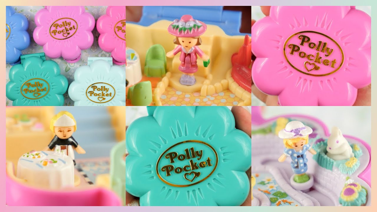 ✨SHOWCASE✨ Vintage Polly Pocket Flowers: Restaurant, Garden, Flower Shop, Park, Apartment (1990)
