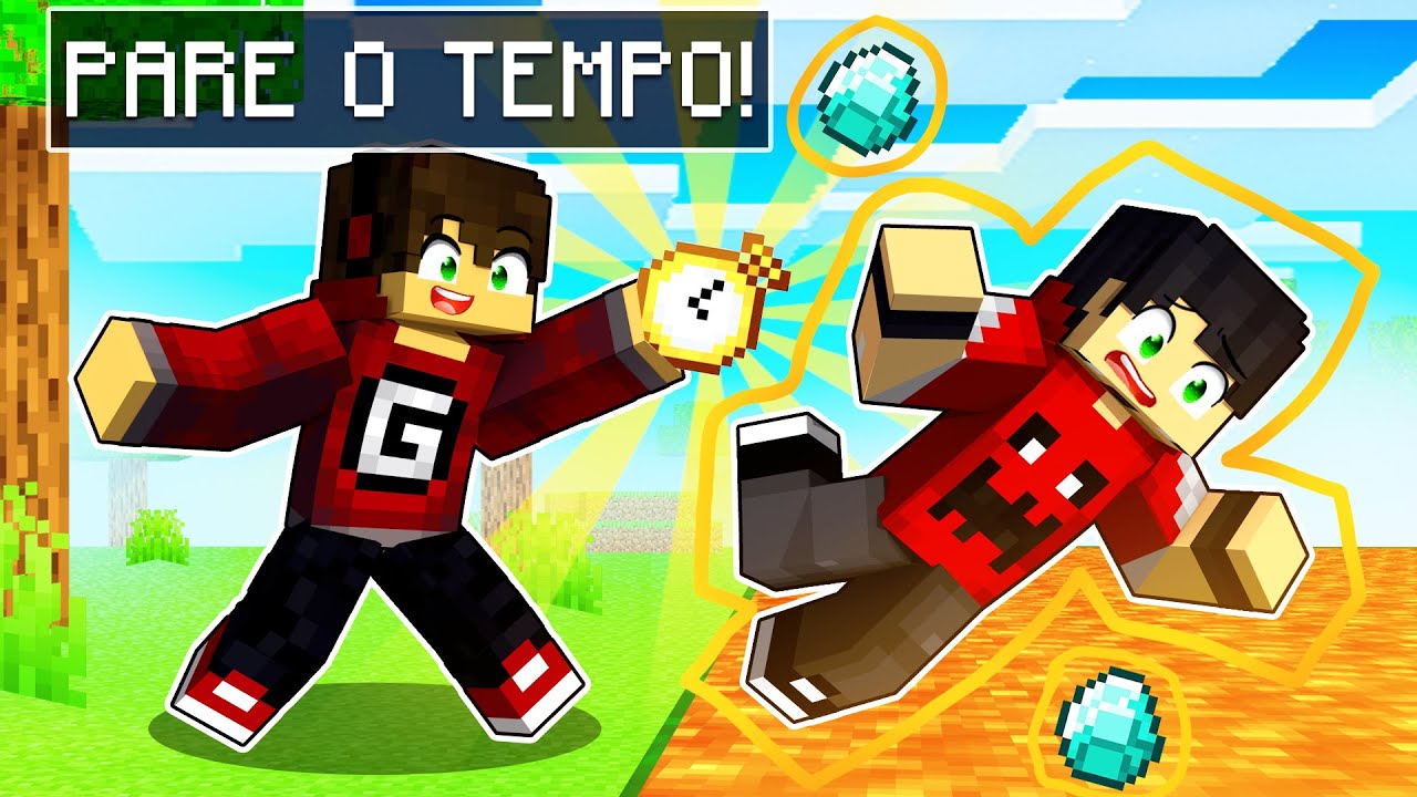 GUIHH PODE PARA O TEMPO PARA AJUDAR SEUS AMIGOS no MINECRAFT ✭ Guihh ✭
