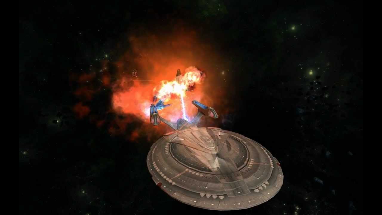 STAR TREK ONLINE HD Sovereign class vs Reman ships (2012)