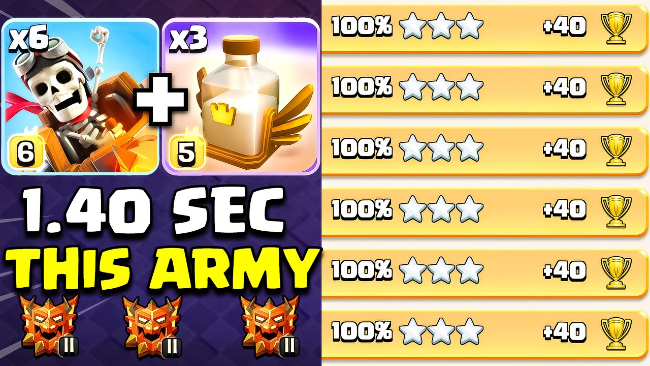 Maas Dragon Rider With Revive Spell is SO STRONG and EASY! TH18 Clash of Clans