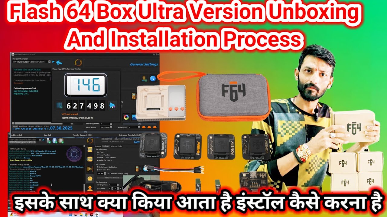 Flash 64 Ultra Version Unboxing And Installation Activation Process Step By Step Part 1 #flash64