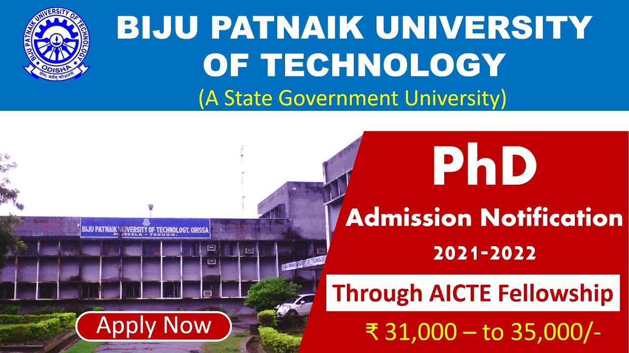 PhD Admission 2021 in Biju Patnaik University of Technology | BPUT PhD Admission Notice 2021