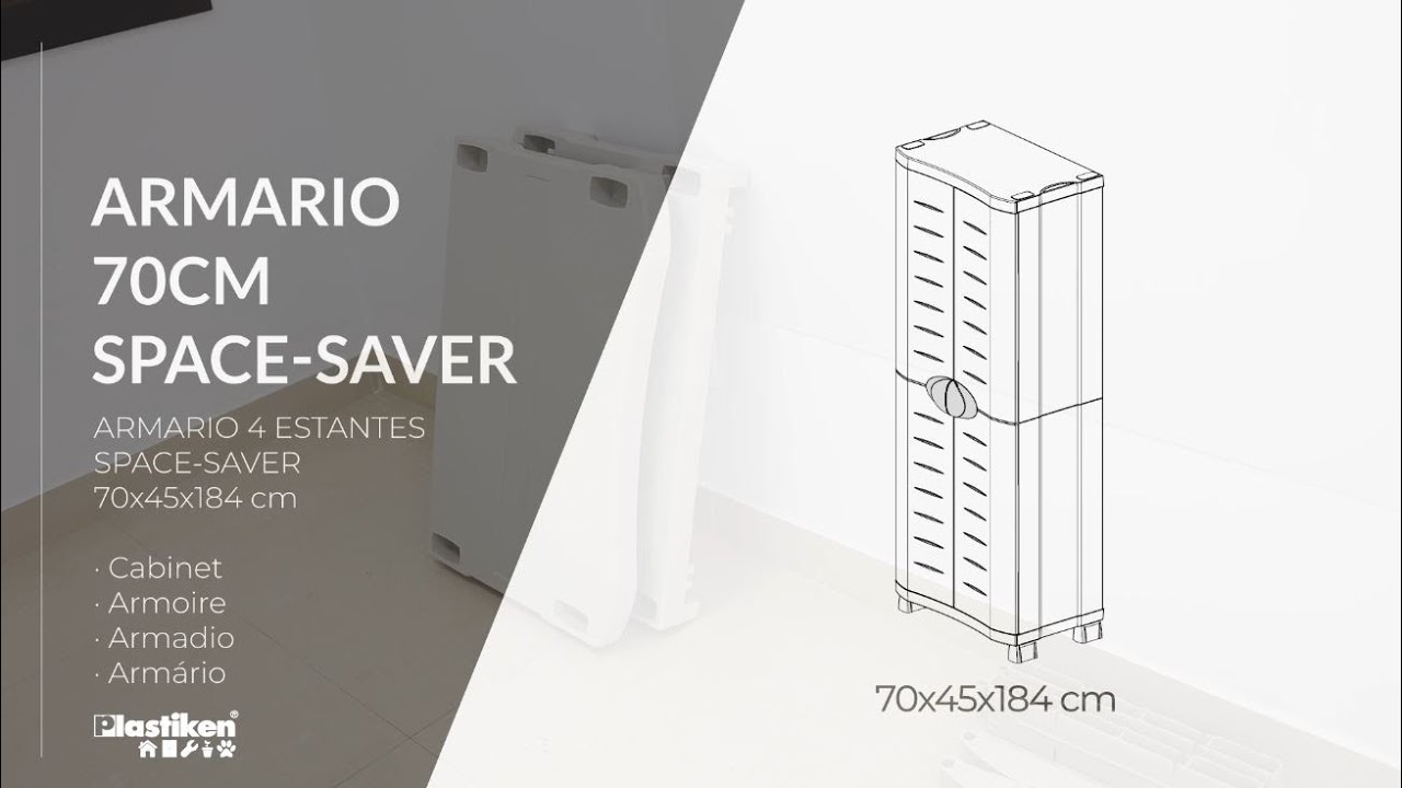 PLASTIKEN SPACE-SAVER ARMARIO 70CM (4 ESTANTES PL&Aacute;STICO)