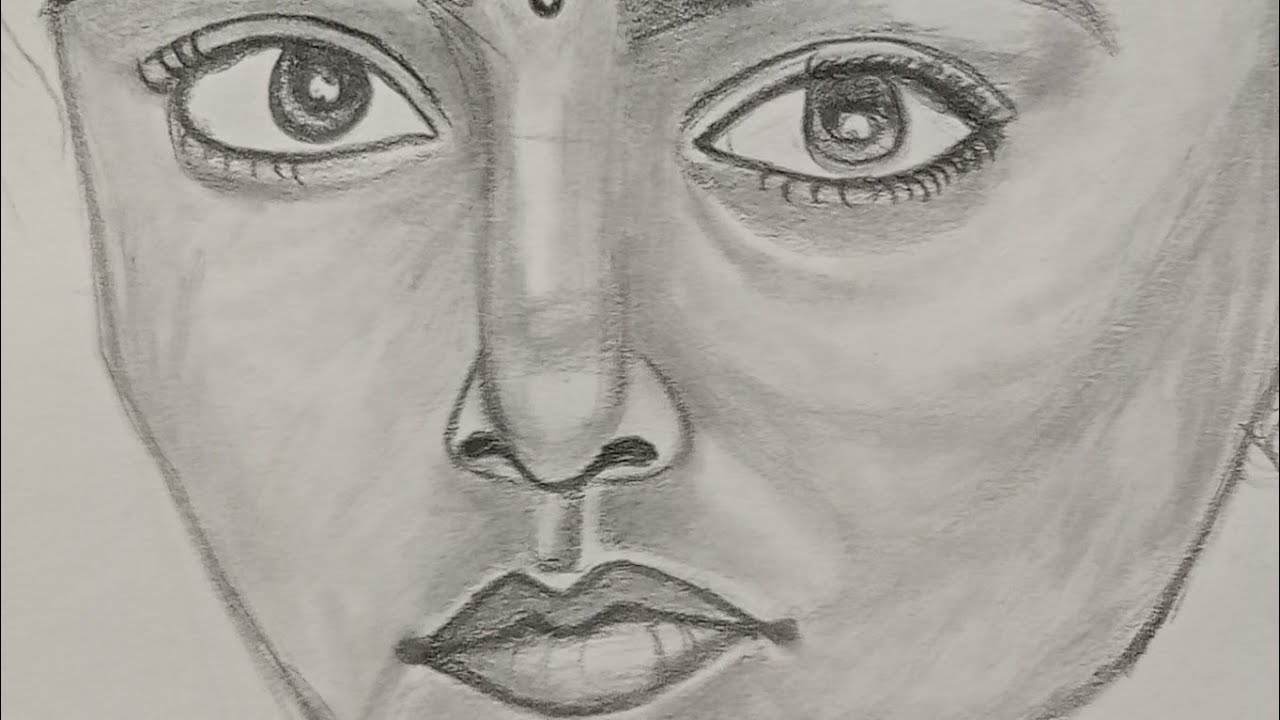 Female potrait tutorial step by step