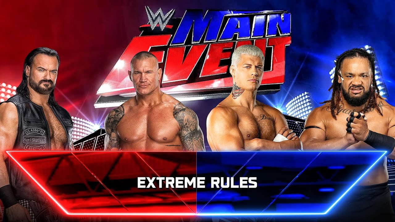 Randy Orton Vs Jacob Fatu Vs Cody Rhodes Vs Drew McIntyre - Fatal 4 Way Match At WWE