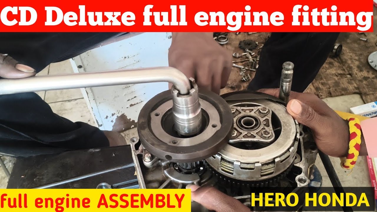 Full Engine fitting HERO CD Deluxe BIKE पहली बार इंजन फिटिंग पार्ट 2