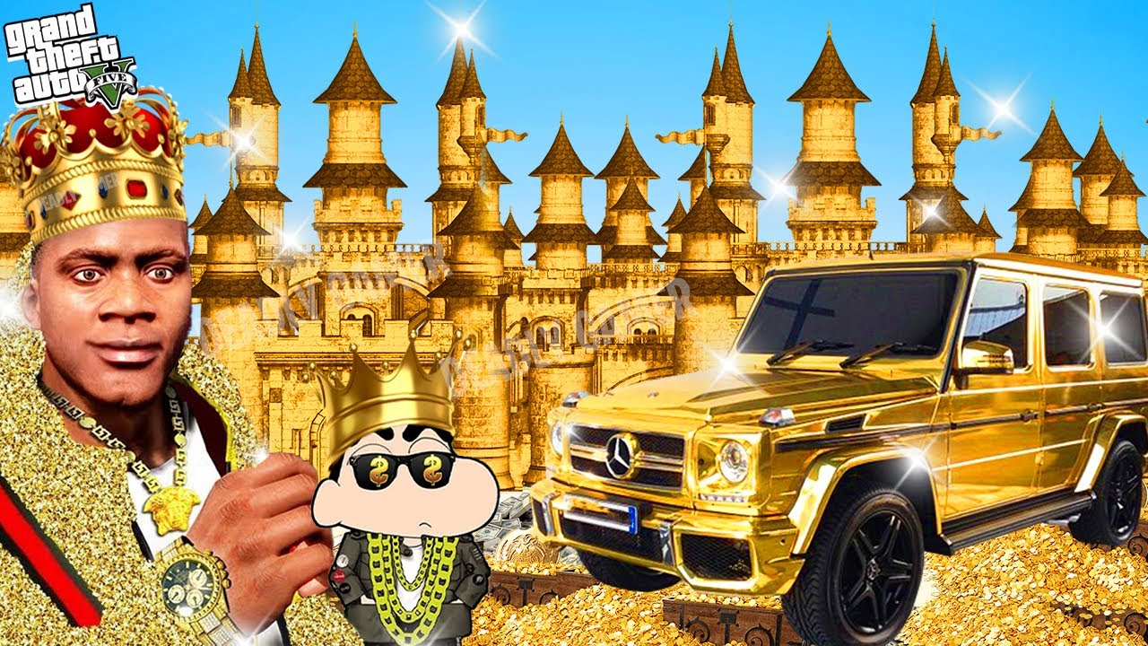 SHINCHAN TOUCH ANYTHING BECOME GOLD || EVERYTHING IS FREE IN GTA 5