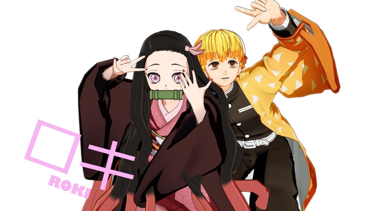 【MMD x 鬼滅の刃】ロキ / ROKI - Hoge式竈門 禰豆子 & つる式我妻善逸