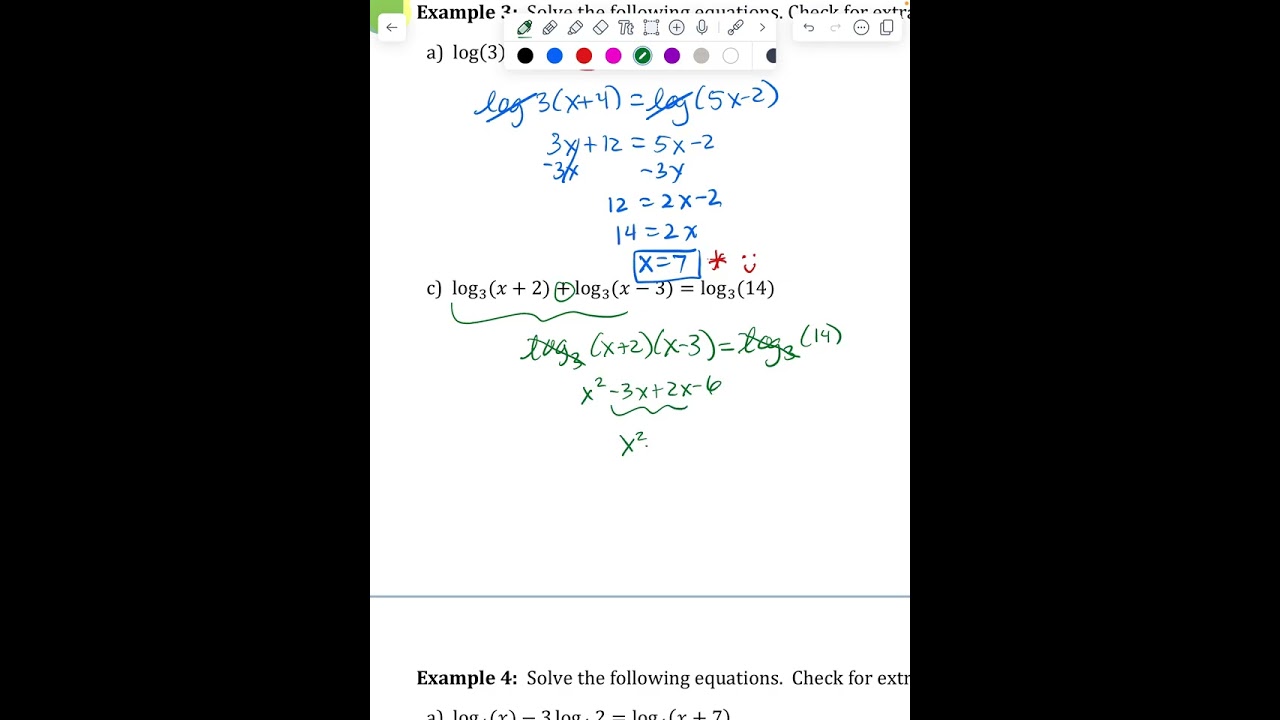 APPC 2.13 Day 1 Solving Log and Exponential equations