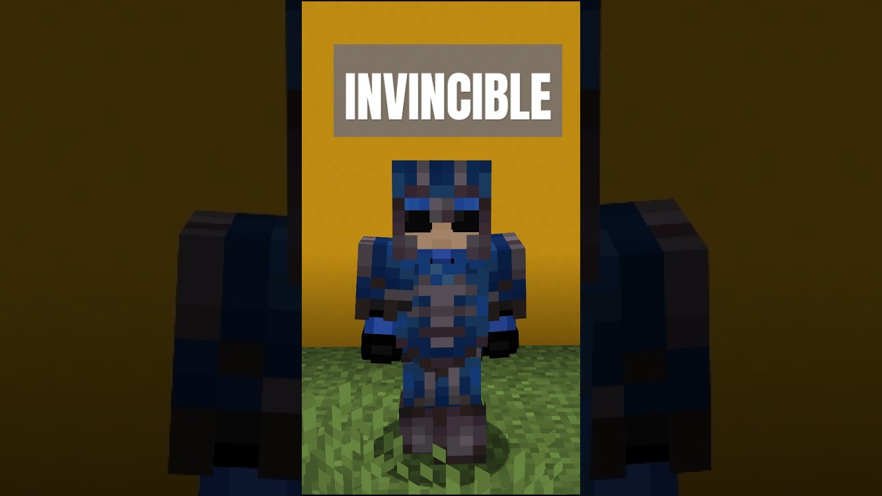 Minecraft: Blue Invincible Suit Armor Trim #minecraft #shorts