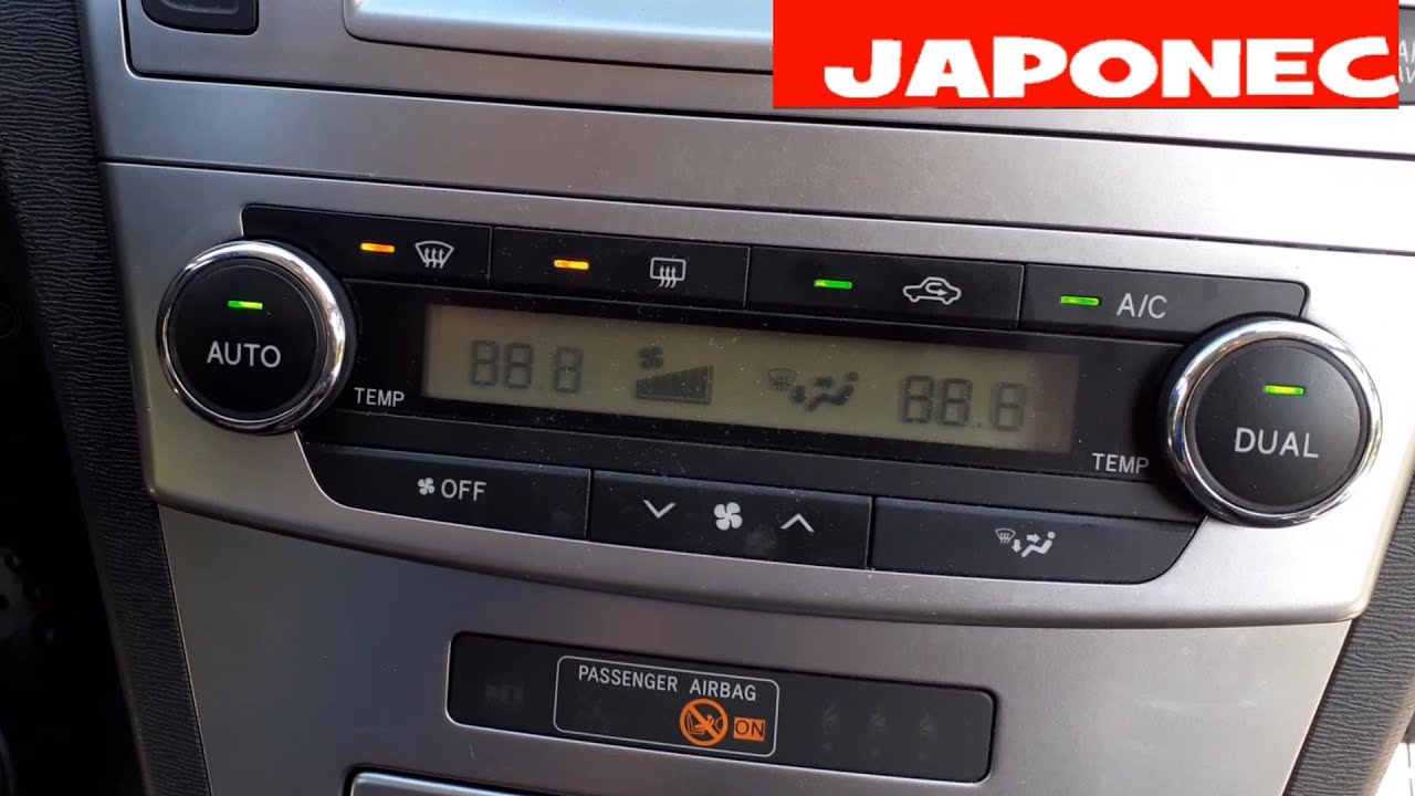 Самодиагностика климата Toyota - удаление кода неисправности датчика температуры испарителя