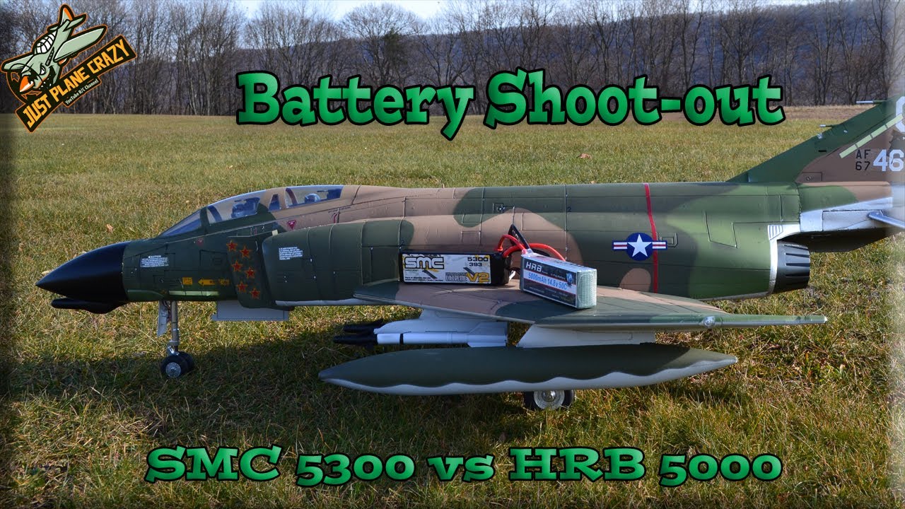 SMC vs HRB Battery Comparison in the Freewing F-4 8s Setup