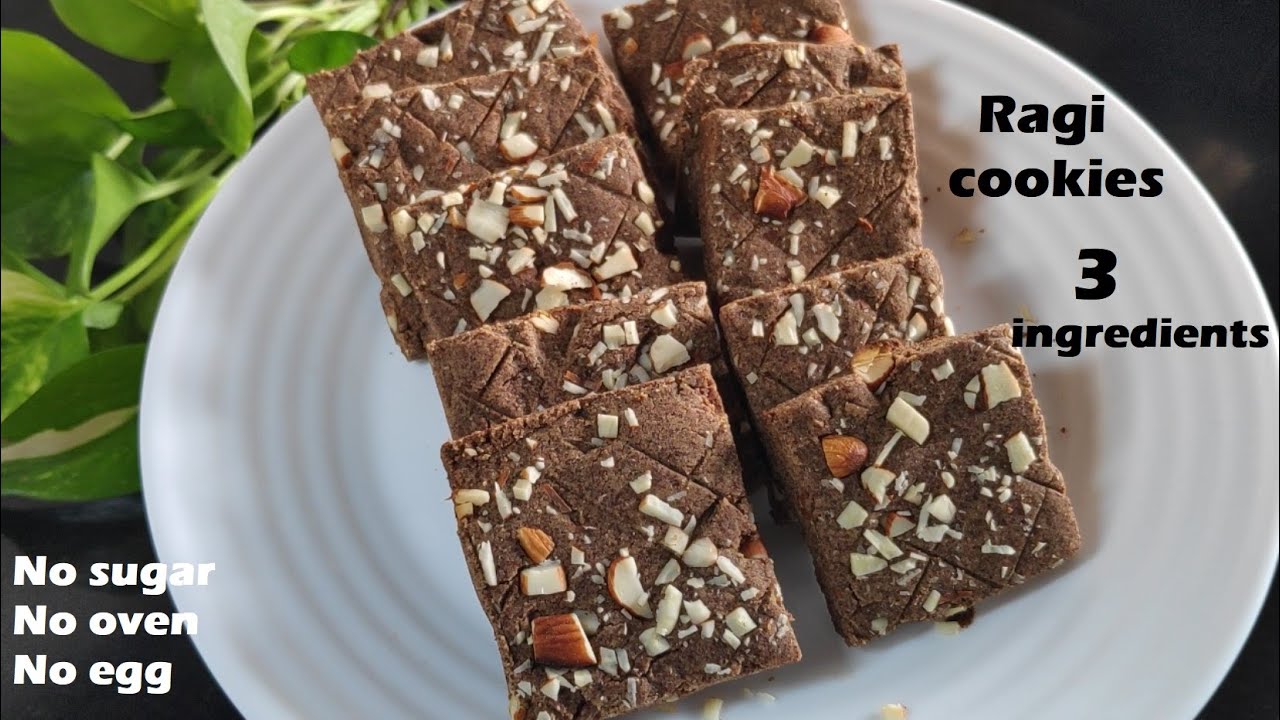 Ragi cookies | 3 ingredients Cookies | Cookies Recipe | Ragi recipe | Millet recipes |Millet Cookies