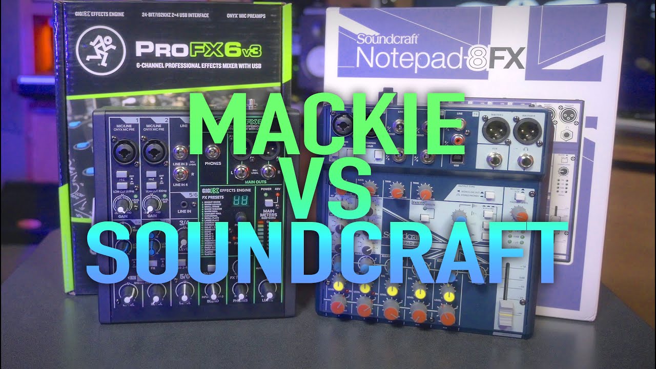 Mackie ProFX6v3 против Soundcraft Notepad 8FX