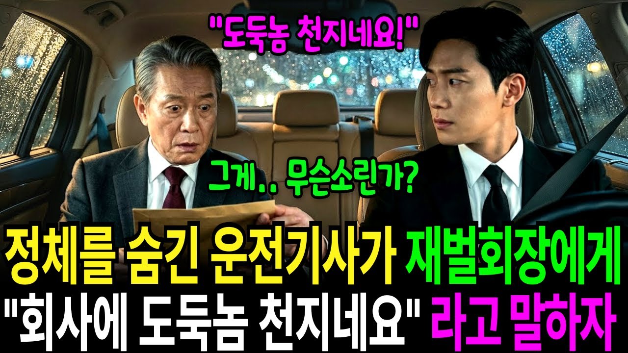회장님차 운전하는 천재 청년이 퇴근하는 재벌 회장에게 “회사에 도둑놈 천지네요”라고 말하자[부제, 코드네임 : 아버지의 핸들]