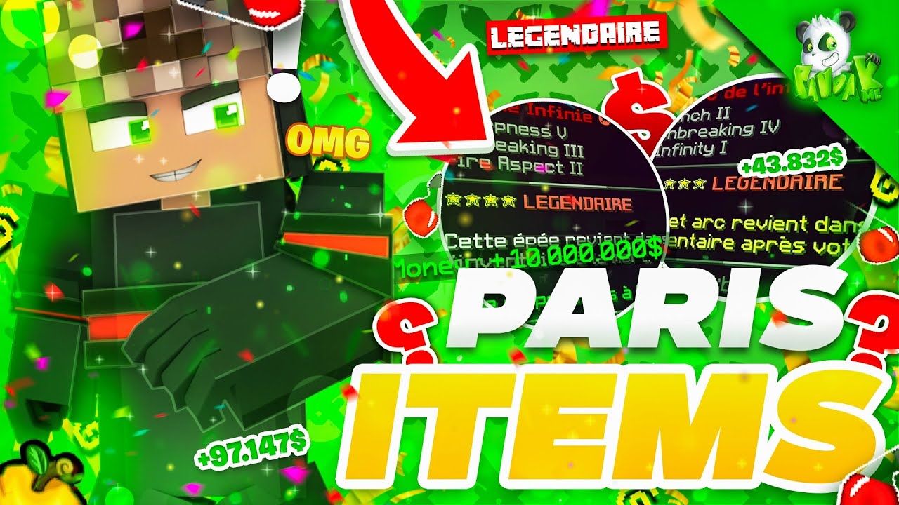 😎 On PARIE des ITEMS L&eacute;gendaire + de 100M en PVP sur PandakMC ! (cc 1000 pb's)