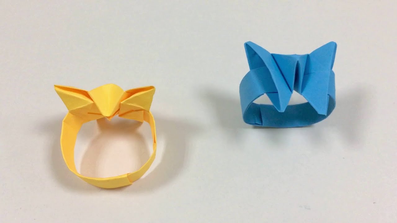 Anelli di carta - tutorial. Anello origami