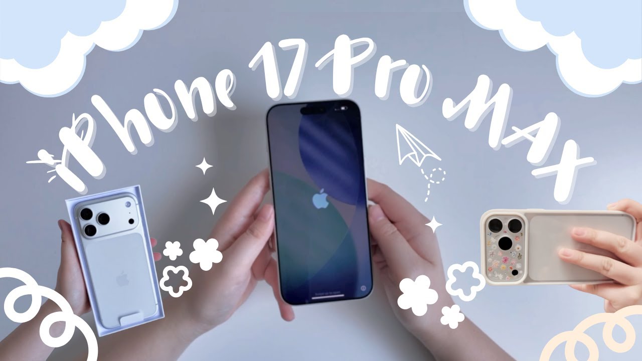 ₊˚⊹ iphone 17 pro max silver unboxing ˖ෆ + mini vlog test