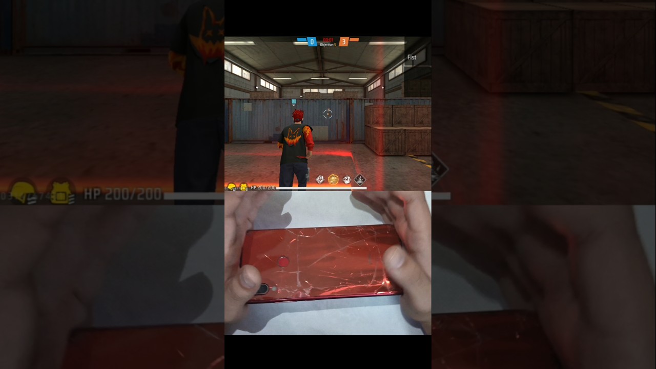 2 GB Ram Broken Screen Gameplay 😱 #shorts #freefire #gameplay #handcam
