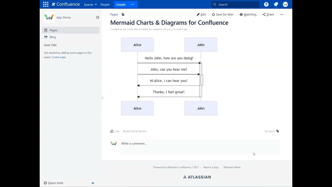 Mermaid Charts & Diagrams for Confluence Data Center - Diagrams & more based on textual description