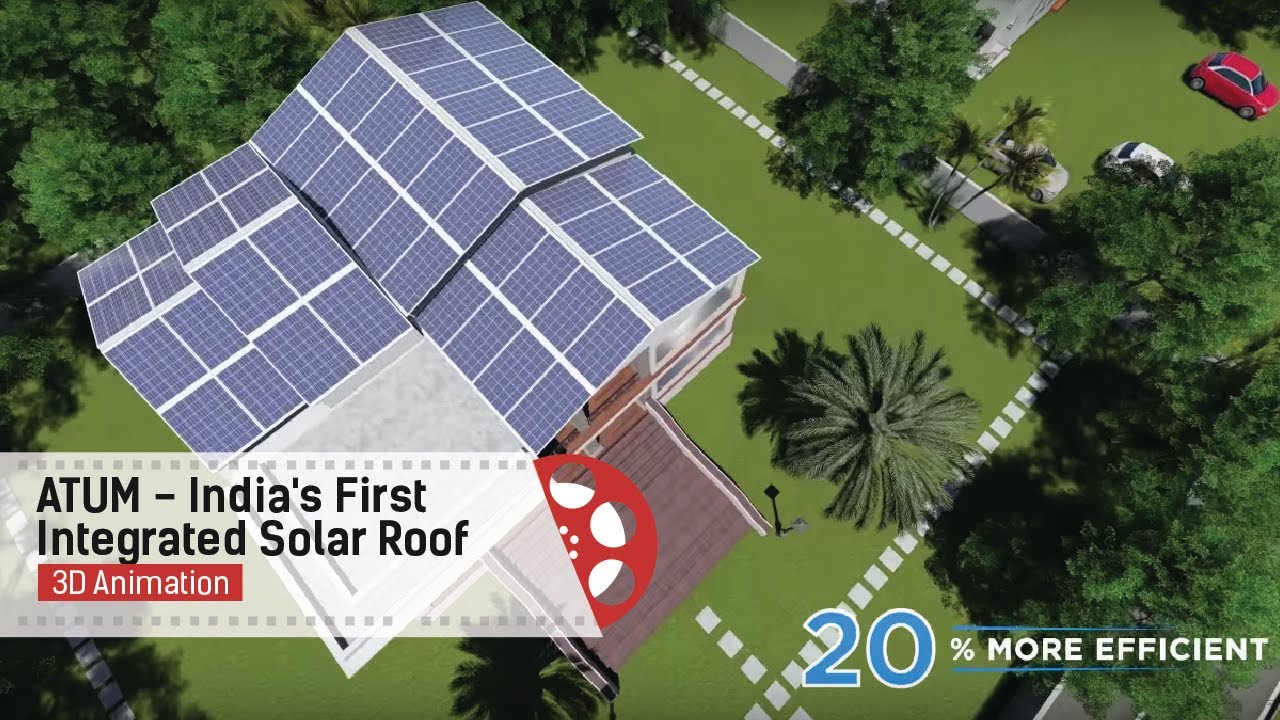 ATUM - India's First Integrated Solar Roof | Product Video |3D Animation| Raasta Studios