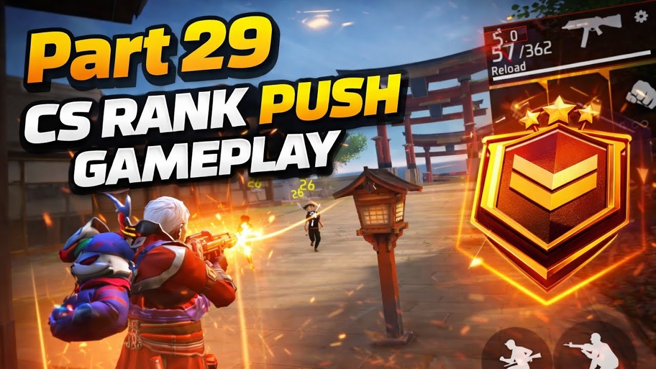 Part 29 | CS Rank Push Gameplay 🔥 Intense Clutch & Rank Up | Free Fire 