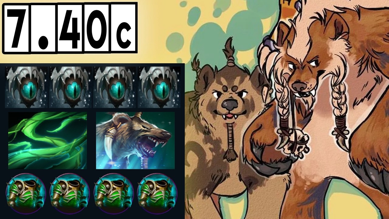 Lone Druid - Mid Lane VS. Queen of Pain! [Full Match Gameplay Dota 2] 7.40c