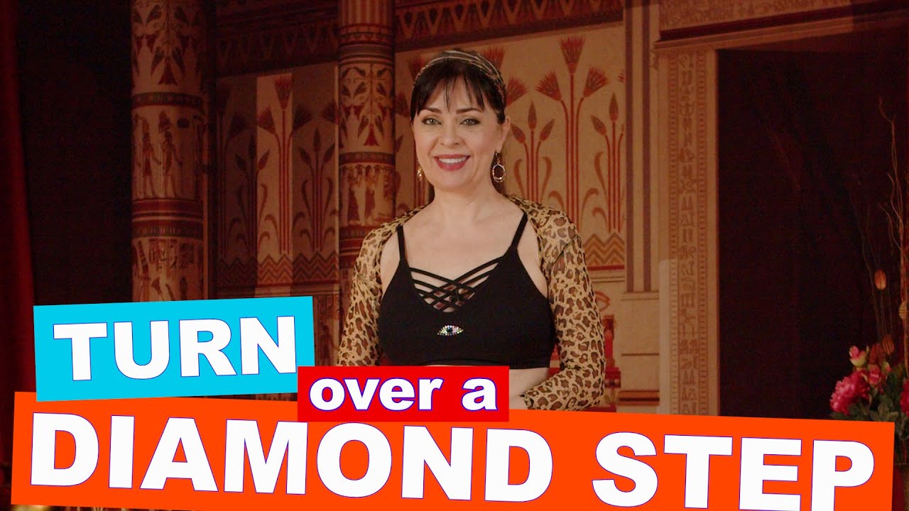 How to turn around using a diamond step in belly dance 💎