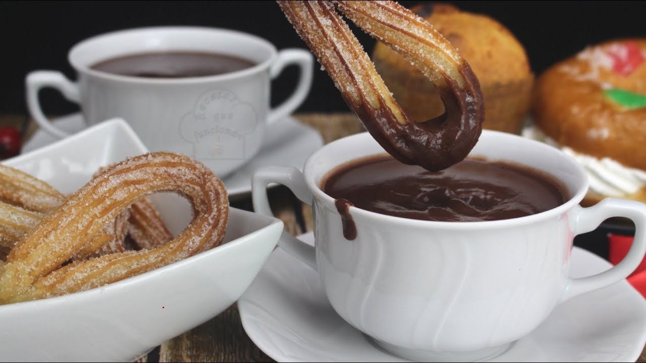Chocolate caliente a la taza para churros