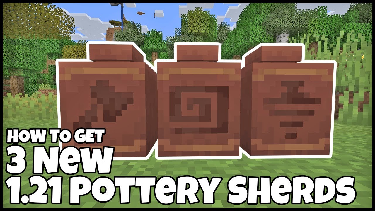 How To Get The 3 NEW 1.21 POTTERY SHERDS In MINECRAFT