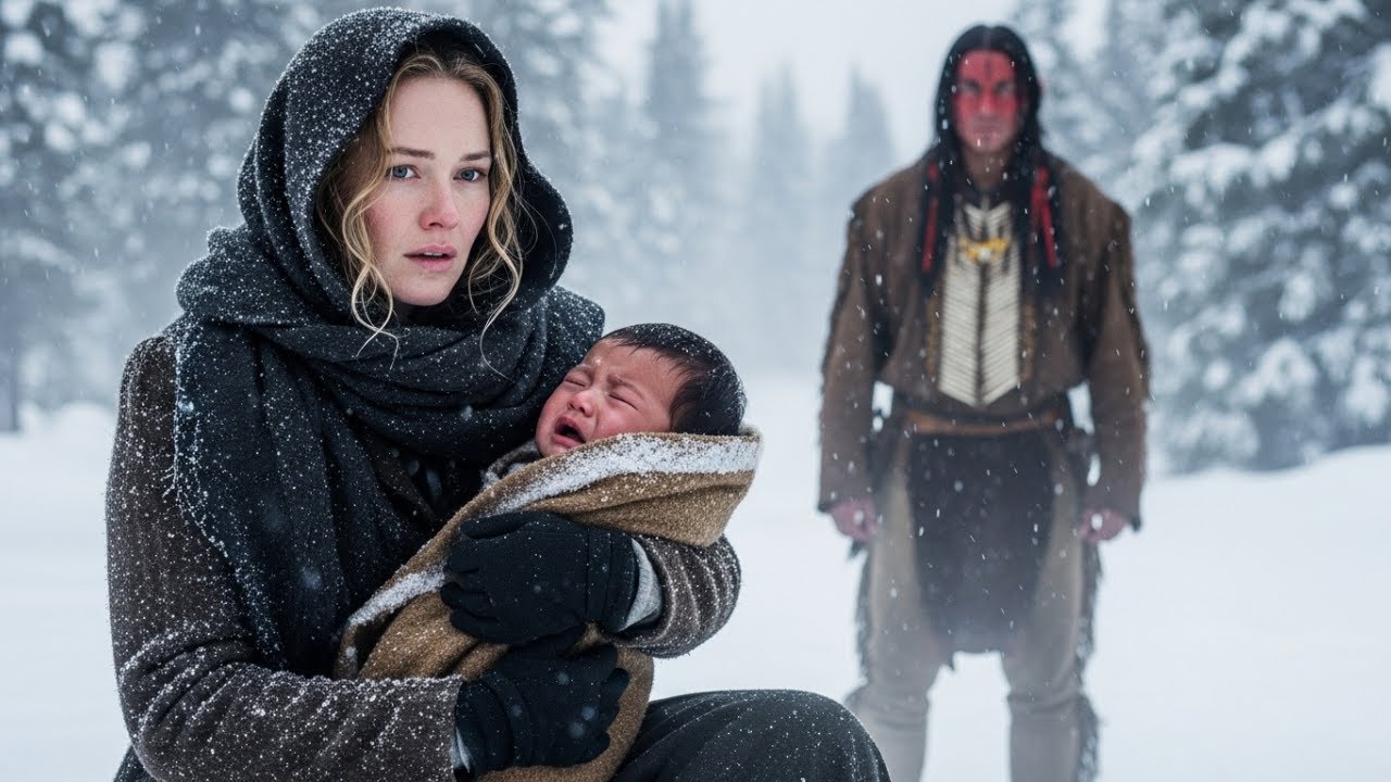 EVERYONE LEAVES THE BABY CRYING… ONLY THE WHITE WOMAN COVERS HIM…NOT KNOWING HE’S THE SON OF A SIOUX