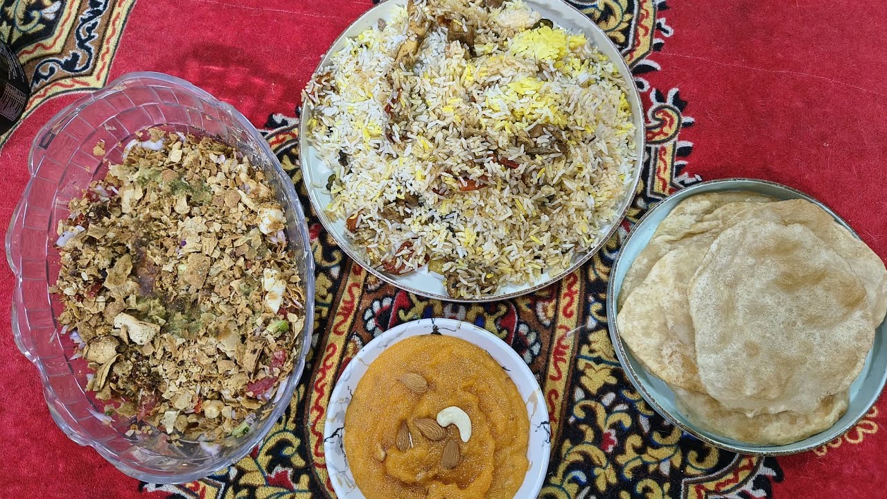 Friday Special Mutton Biryani,Halwa Puri, papdi chaat, Sukoon E Ramdan 🌙 series 