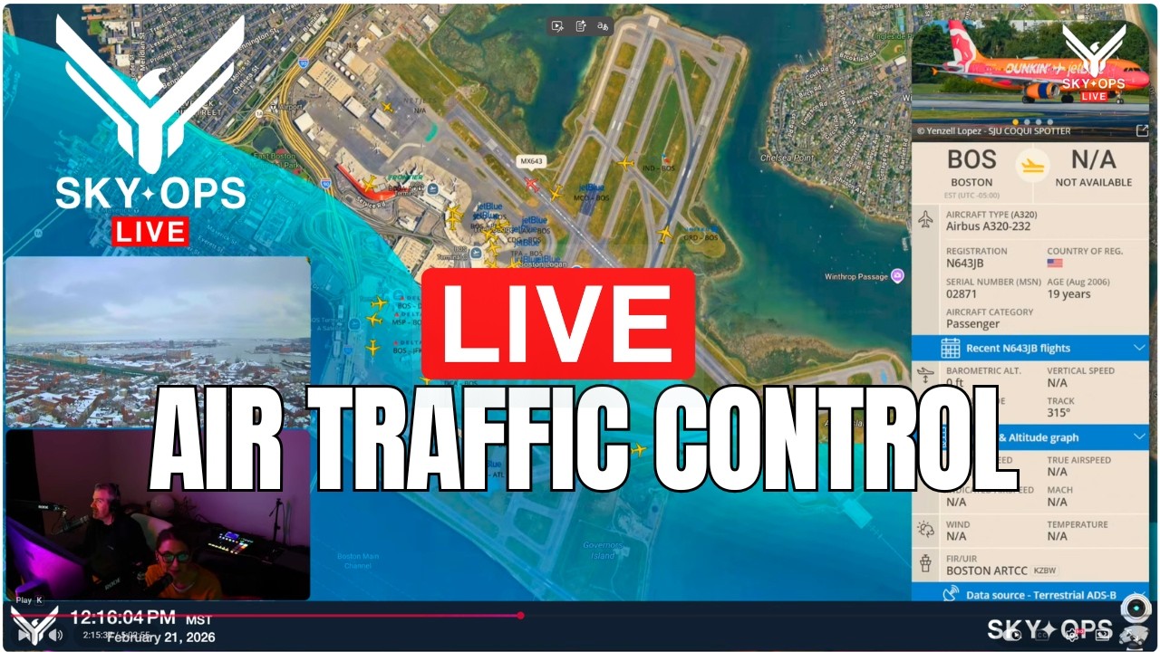 LIVE Flight Radar | Flight Tracking + LIVE ATC + Weather Watch🎧