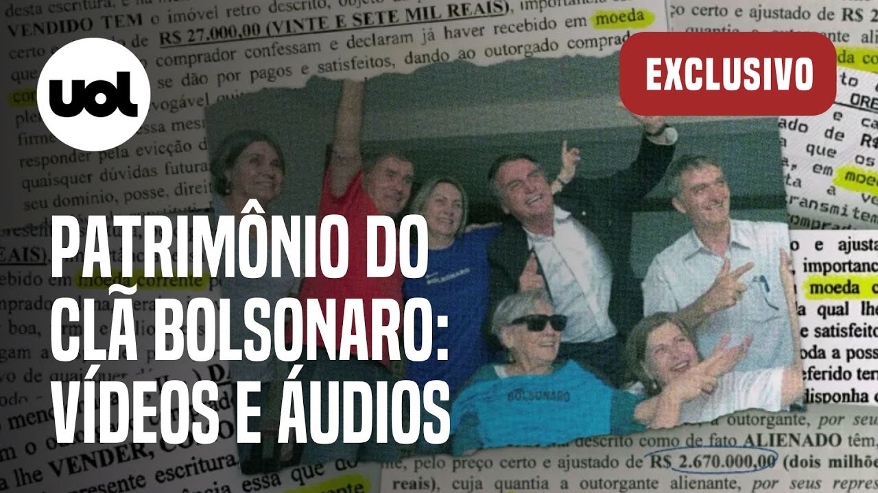 Clã Bolsonaro comprou metade do patrimônio em dinheiro vivo: veja vídeos dos imóveis e áudios