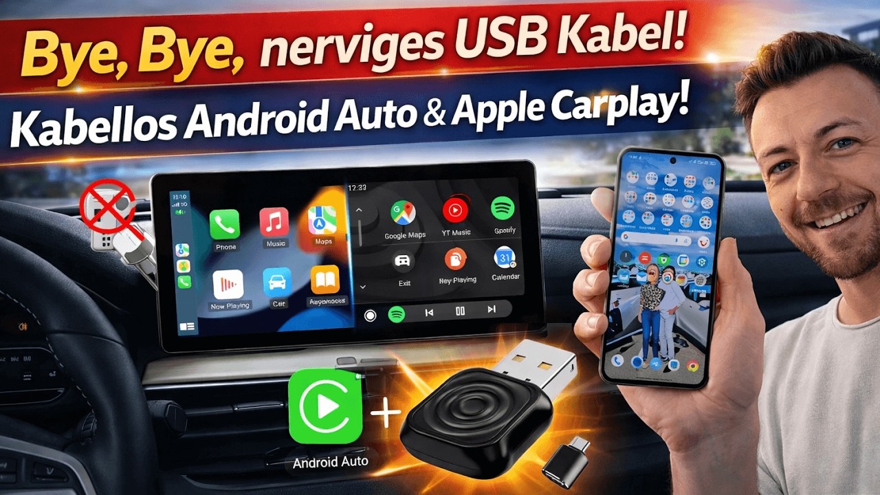Kabellos Apple CarPlay & Android Auto: So gut funktioniert der Carlinkit Mini Ultra!