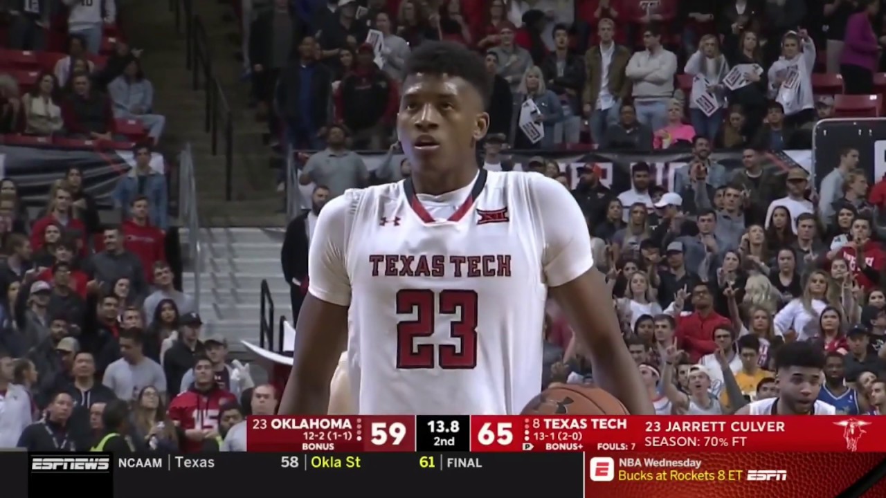 Jarrett Culver Highlights vs. #23 Oklahoma (1/8/19) - 23 PTS, 13 REB, 2 AST, STL