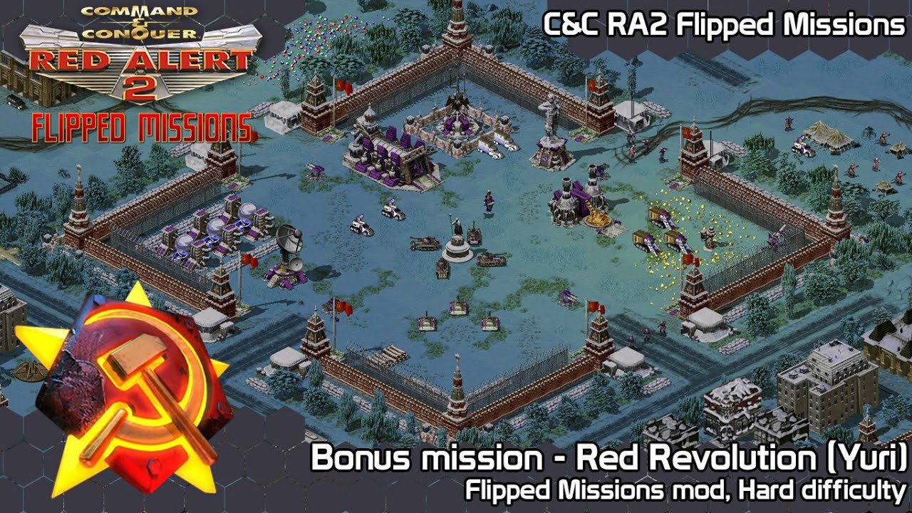 C&C Red Alert 2 Flipped Missions - Bonus Op Red Revolution (Yuri's perspective) - Hard Difficulty