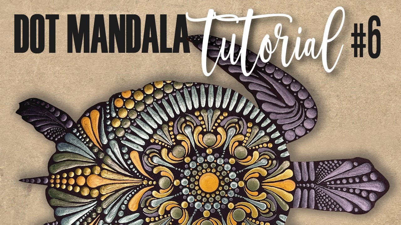 Sea Turtle Dot Mandala - Tutorial - Step by Step