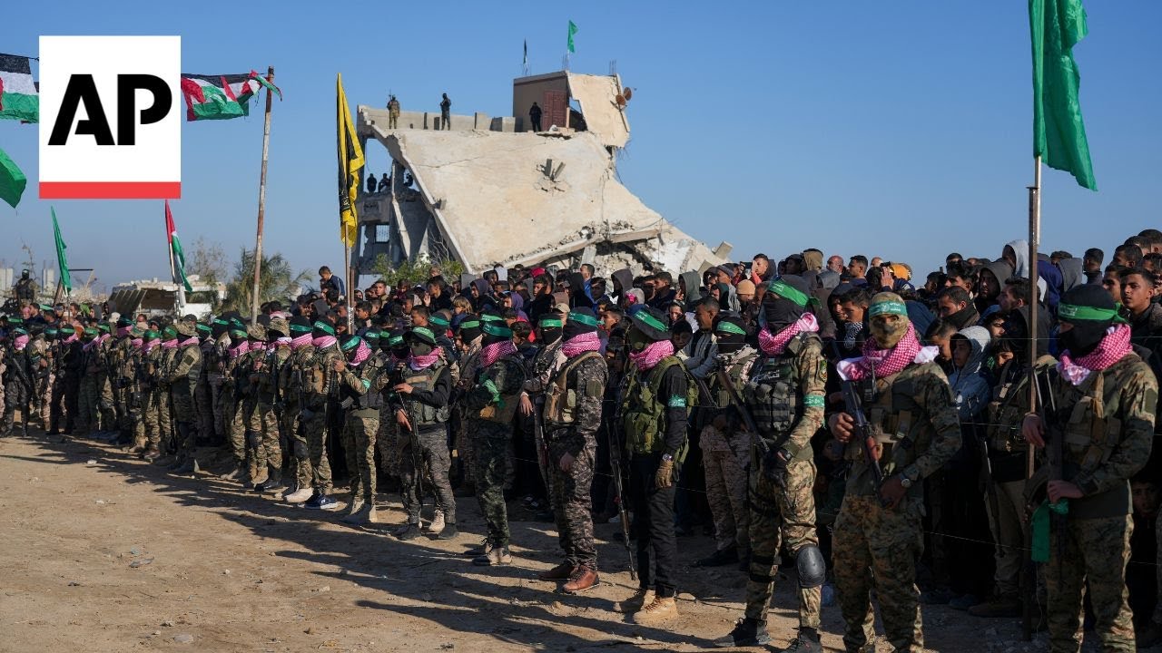 Crowd gathers in Gaza as militants prepare to release more hostages