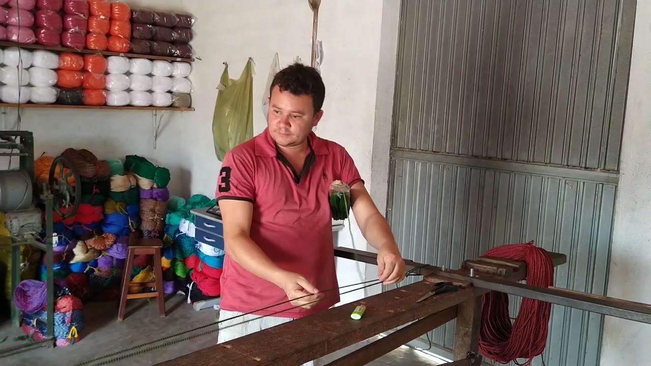 ensinando a come&ccedil;ar uma rede tucum comum.